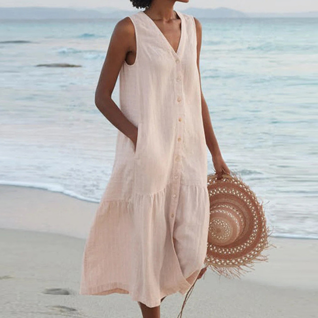 LYRA - Sommerkleid mit V-Ausschnitt