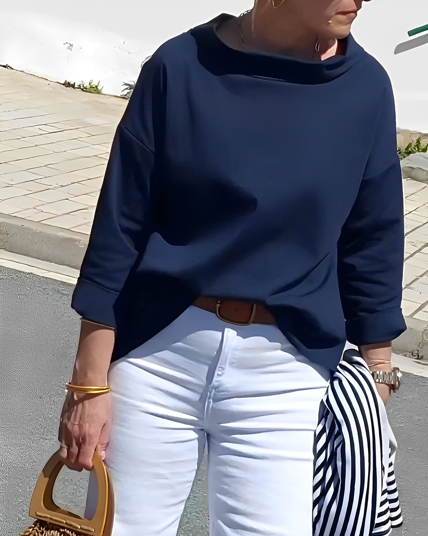 Orinda - Elegantes Damen-Top mit halbem Rollkragen
