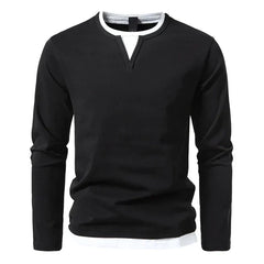 Lubomił - Premium Langarm T-Hemd in Schwarz