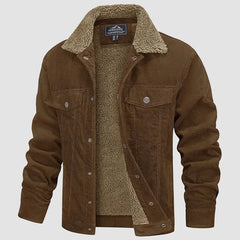 Levi - Trendige Cordjacke für Männer in Braun