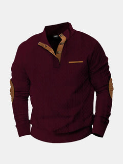 Jonas | Herren Klassiker Zopfmuster Pullover in Rot