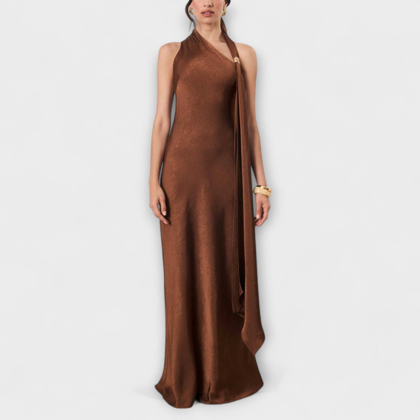 Azura - Elegantes Satin-Maxikleid