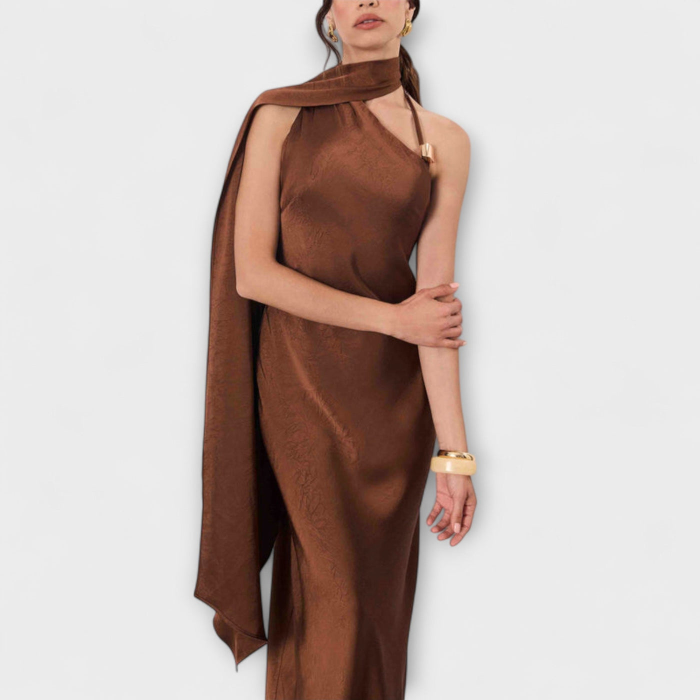 Azura - Elegantes Satin-Maxikleid