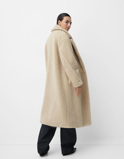 Langer Damen-Teddy-Mantel | Warme