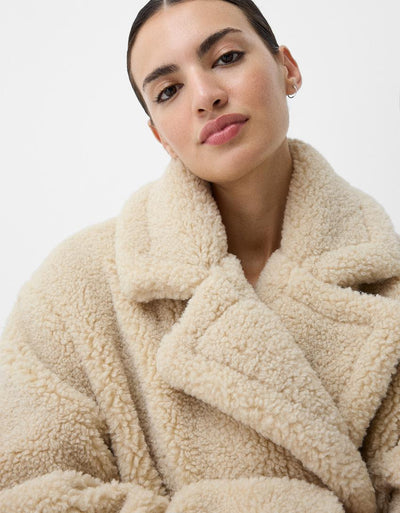 Langer Damen-Teddy-Mantel | Warme
