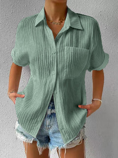 Melina - Kurzärmelige Bluse Für Damen in Grün