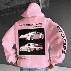 Der überdimensionale Racing Hoodie in Rosa