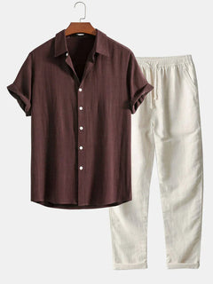 Tucker - Hemd und hose in einem set in Kaffee
