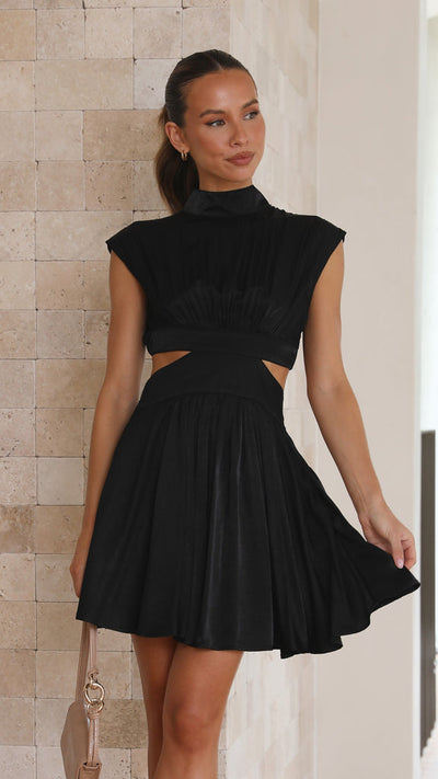 Kurzärmeliges Minikleid mit Cut-Out-Design für Damen