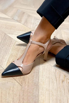 Evrardine | Two-Tone Pumps in Beige