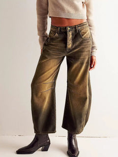 Sunva™ |  Barrel Jeans in Karamell