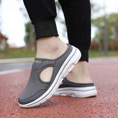Mesh-Slip-On-Sportclogs für Unisex in Grau