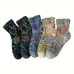 Amelia | Vintage Socken in Gemischte Farben - 5 Paare