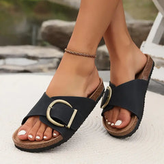 Naomi | Dicke Orthopädische Sandalen™ in Schwarz (Fast ausverkauft!)