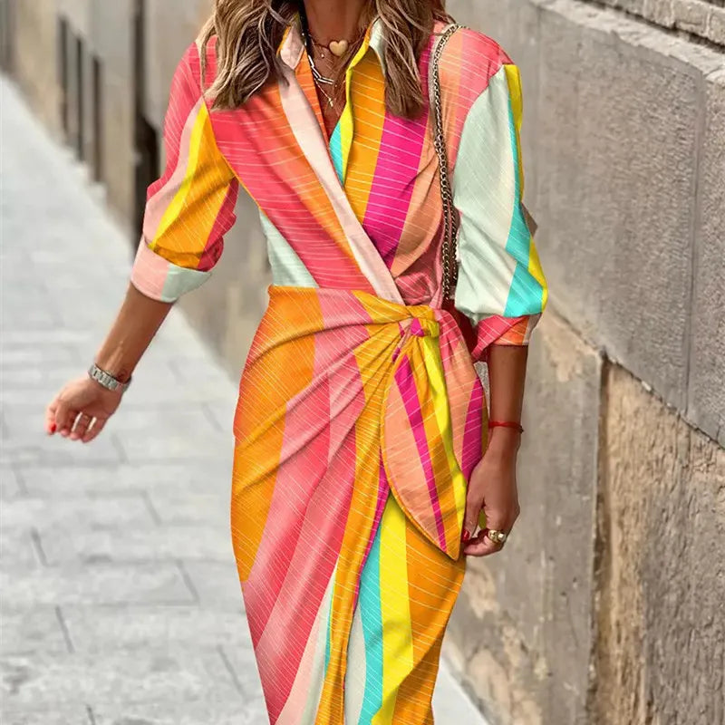 Kayleah - Bedrucktes Sommerkleid mit Schnürung