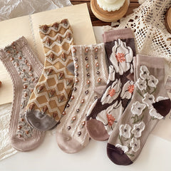 Lydia | Vintage Socken in Gemischte Farben - 5 Paare