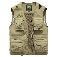 Benjamin – Ärmellose Outdoor-Weste für Herren in Khaki