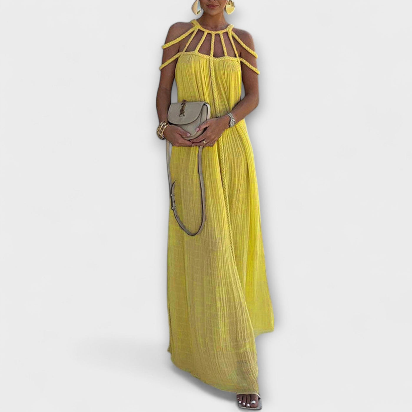 Briar - Elegantes Maxi-Kleid mit Drapierten Details