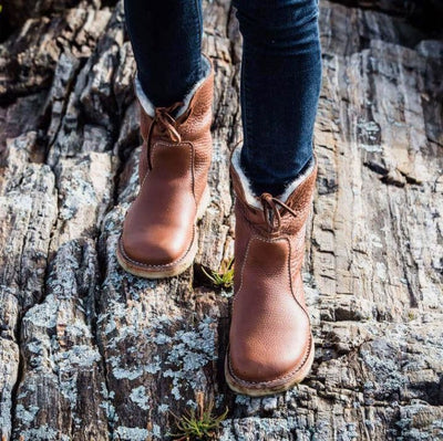 Amanda – Winterstiefel im Vintage-Stil – Fellgefüttert