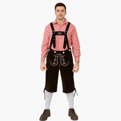 Besticktes Trachten Outfit mit Hemd für Herren - Oktoberfest 2025 in Rot