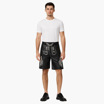 Traditionelle kurze Lederhose für Herren - Oktoberfest 2025