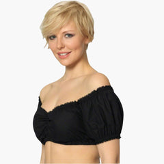 Off-Shoulder Dirndl Bluse für Damen - Oktoberfest 2025 in Schwarz