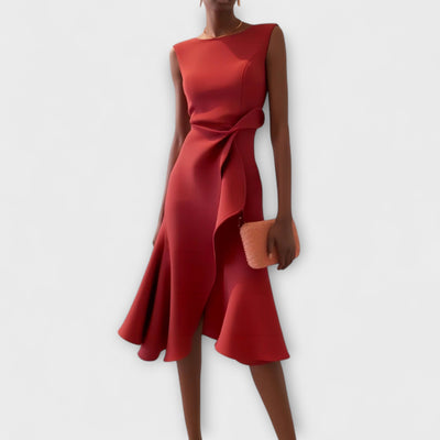 Zandelle | Asymmetrisches Midi-Kleid mit Drapierung