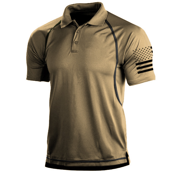 Taktisches Gestreiftes Poloshirt für Herren