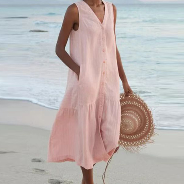 LYRA - Sommerkleid mit V-Ausschnitt