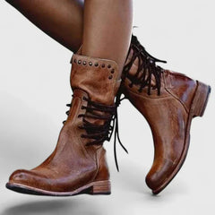 Birgit | Damen Klassische Schnürstiefel in Braun