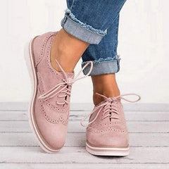 Nadia | Damen Schnüroxfords Plateausohle – Oxford Plateau Schuhe Komfort 2026 in Rosa