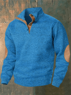 SASCHA - ROLLKRAGENPULLOVER in Blau