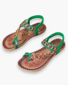 Damen Bequeme Elegante Sandalen | Sommerschuhe in Grün