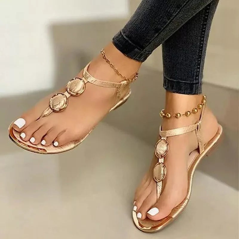 Selena® | Flache Sandalen für Damen, Sommer, Strandschuhe