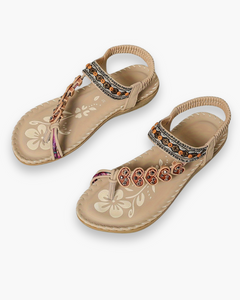 Damen Bequeme Elegante Sandalen | Sommerschuhe in Beige