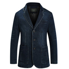 Maverick | Herren-Denim-Blazer in Dunkelblau