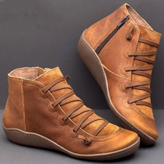 Wenora - High-Top-Sneaker mit Reißverschluss und Schnürung in Braun