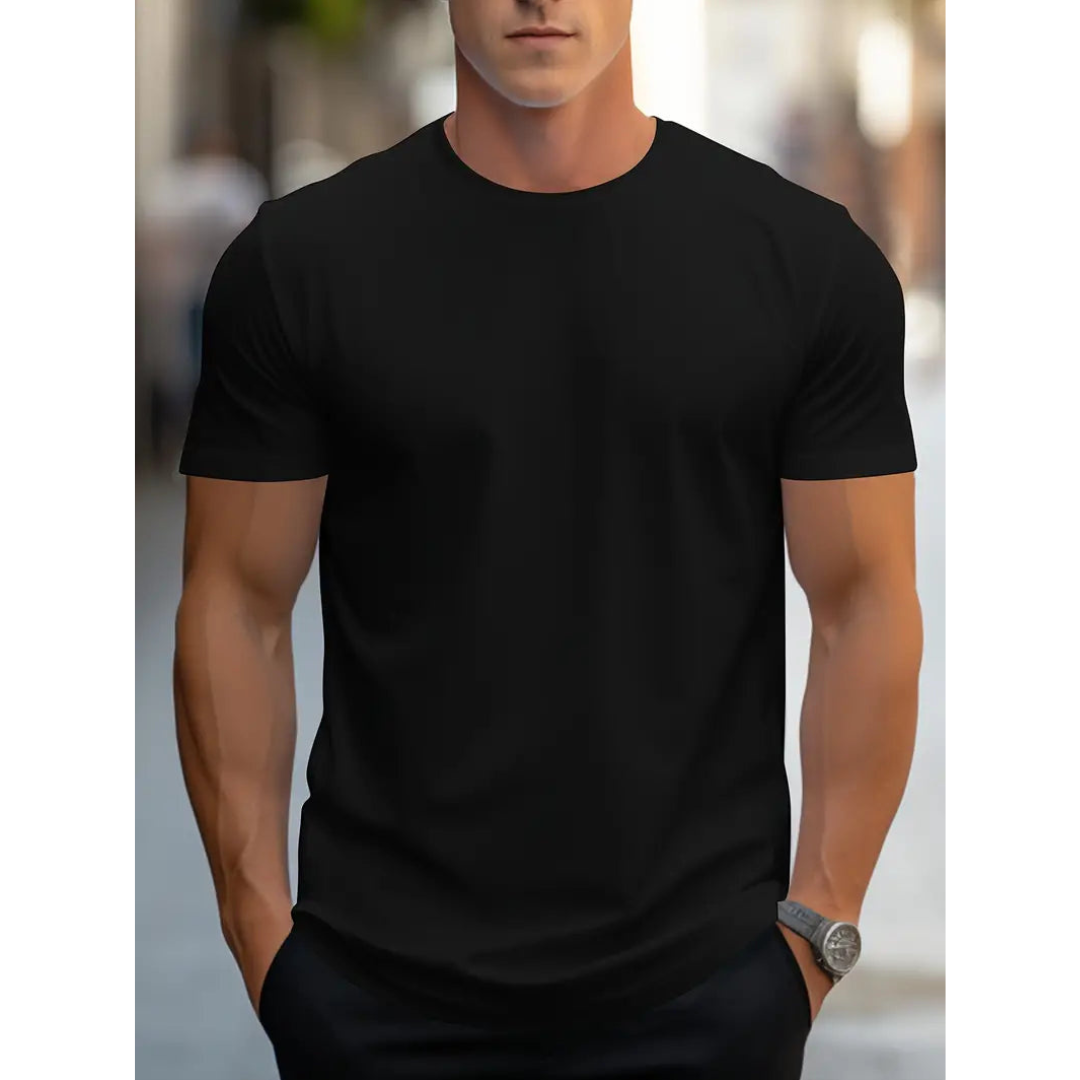 Brian - Klassisches Herren-T-Shirt mit kurzen Ärmeln