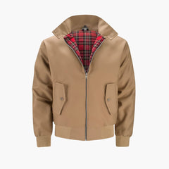 Rippbündchen Harrington Jacke für Herren in Kamel