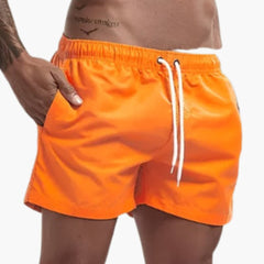 Schnelltrocknende Badehose - für Herren mit sportlichem Look in Orange
