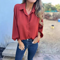 Nathalie™ | Elegante Oversize-Bluse in Rot