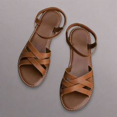 Mette | Handgefertigte bequeme Sandalen aus Premium-Material in Braun