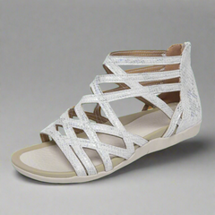 Seraphina | Elegante Sandalen mit Komforteffekt in Fischschuppenweiß