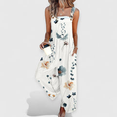 Cindy | Ärmelloser Jumpsuit in Weiß