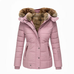 Anna™ | Warmer mit Fell gefütterter Wintermantel in Rosa