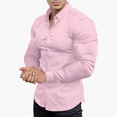 Slim-Fit Hemd für Herren in Rosa