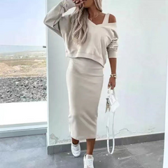 Edith™ | Zweiteiliges Kleiderset in Beige