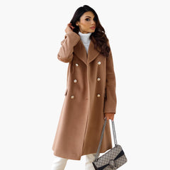 Lapel Collar Trenchcoat für Damen in Braun
