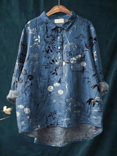 Sarah | Blumenmuster Peasant Bluse in Blumenmuster 10