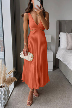Tinsley | A-Linien Maxi Hochzeitsgastkleid in Orange